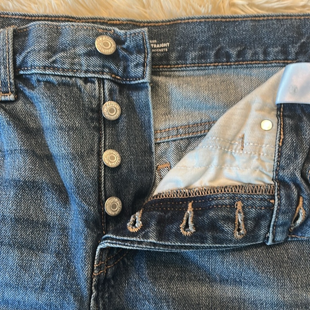Old Navy High Rise Slouchy Straight Distressed Jeans Size 6 - Picture 8 of 14